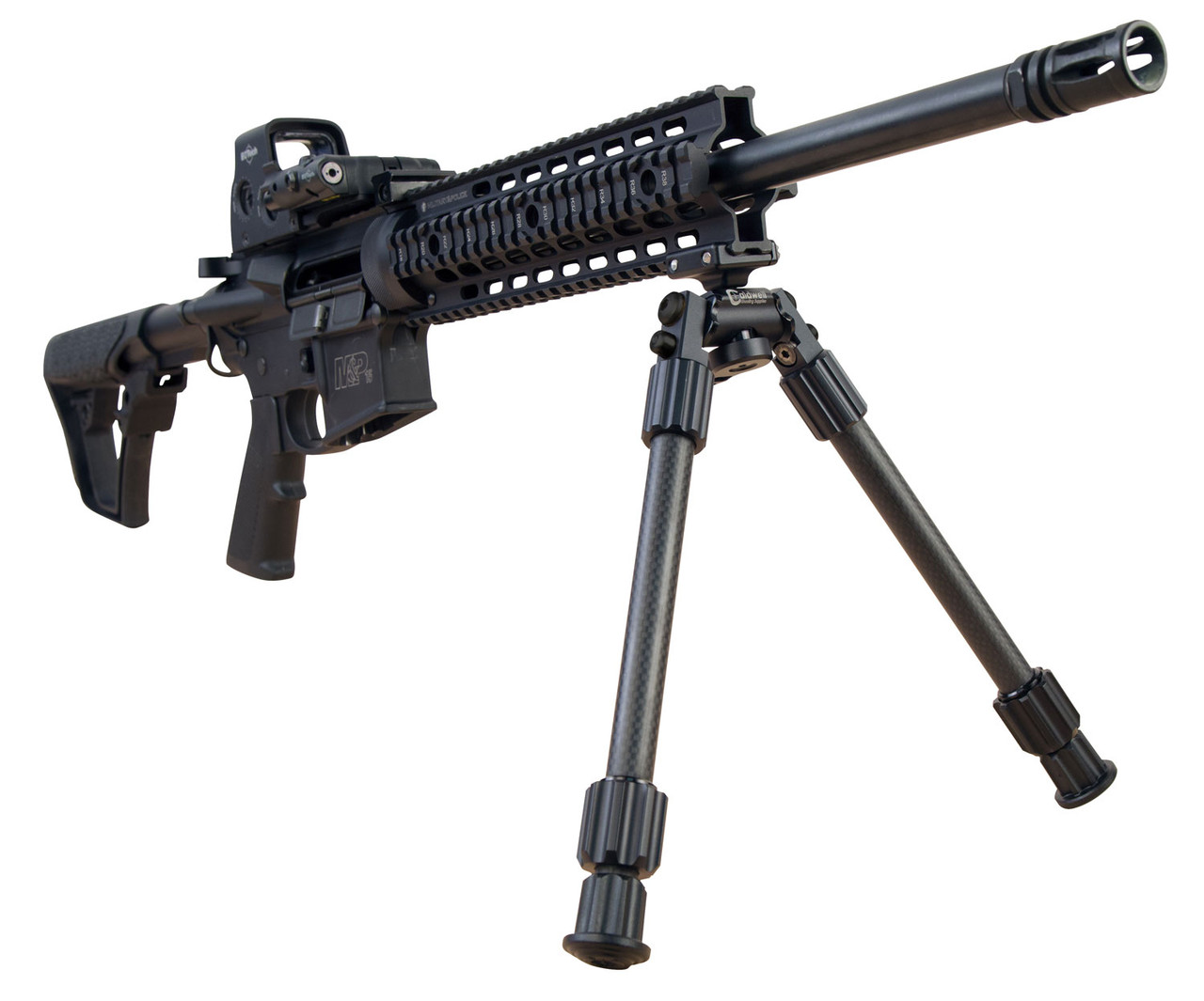 Caldwell Accumax Premium Carbon Fiber Bipod w/ Picatinny Rail Black