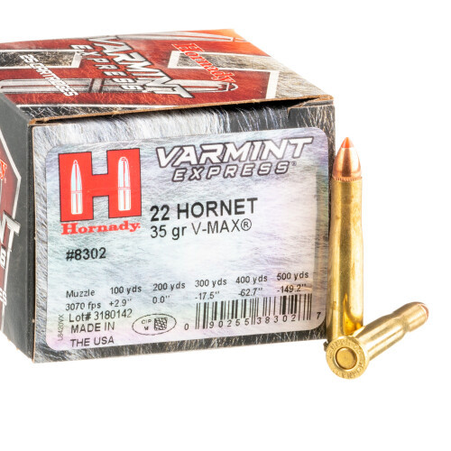 Buy Hornady Varmint Express .22 Hornet 35gr V-Max 25Rnd Rifle