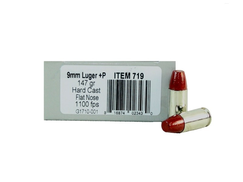 Buy Underwood Ammo Hi-Tek 9mm Luger +P 147gr Coated Hard Cast Flat