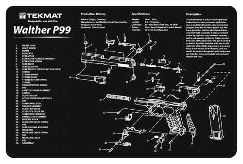 Buy TekMat Walther P99 Parts Diagram 11
