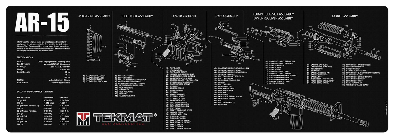 Buy TekMat AR15 Parts Diagram 12