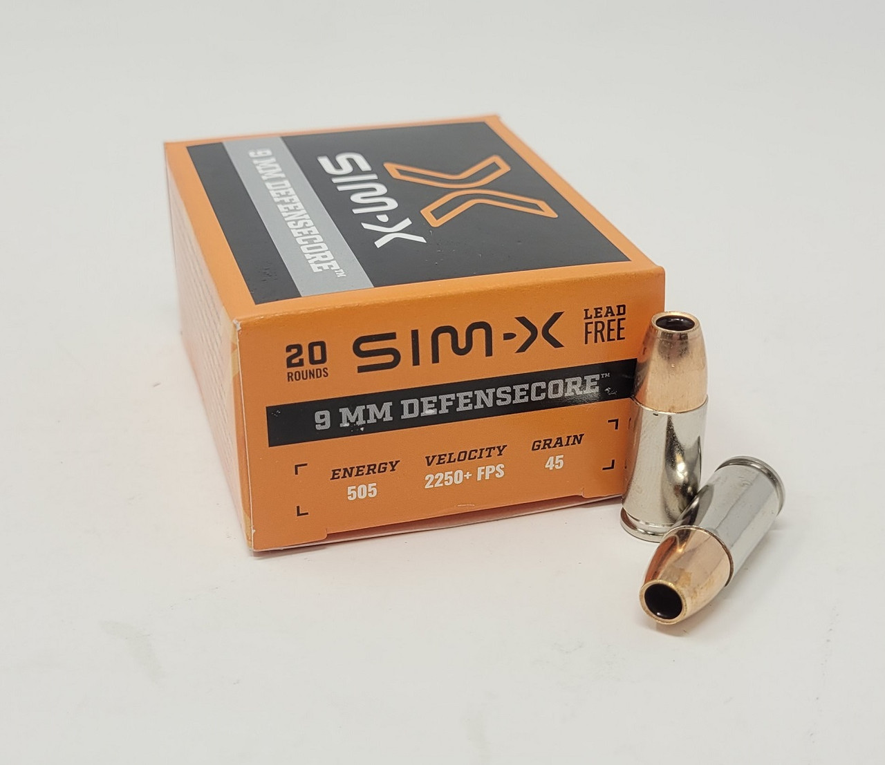Buy Sim-X 9mm Defensecore 45gr Lead Free Hollow Point 20Rnd