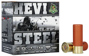 Hevi-Shot Hevi-Steel - 12 Gauge, 2 3/4", 1 1/8 oz, #4 Shot Nexgen Outfitters Hevi-Shot Hevi-Steel - 12 Gauge, 2 3/4", 1 1/8 oz, #4 Shot Nexgen Outfitters