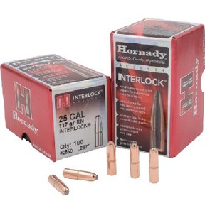 Hornady InterLock .25 Cal 117 gr RN Bullets -100cnt Nexgen Outfitters Hornady InterLock .25 Cal 117 gr RN Bullets -100cnt Nexgen Outfitters