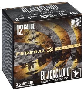 Federal Black Cloud 12 Gauge Ammunition - # 4, 3", 1-1/8 oz Federal Black Cloud 12 Gauge Ammunition - # 4, 3", 1-1/8 oz