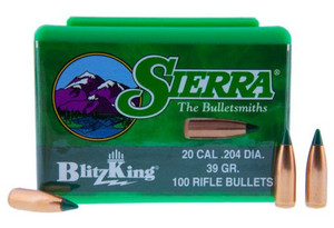 Sierra BlitzKing 1039 .20 Cal 39 gr Poly Tipped Bullets-100cnt Nexgen Outfitters Sierra BlitzKing 1039 .20 Cal 39 gr Poly Tipped Bullets-100cnt Nexgen Outfitters