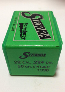 Sierra Varminter 1330 .22 Cal 50 gr Soft Point Bullets-100cnt Nexgen Outfitters Sierra Varminter 1330 .22 Cal 50 gr Soft Point Bullets-100cnt Nexgen Outfitters