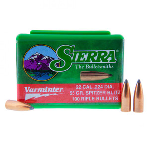 Sierra Varminter 1345 .22 Cal 55 gr Spitzer Blitz Bullets-100cnt Nexgen Outfitters Sierra Varminter 1345 .22 Cal 55 gr Spitzer Blitz Bullets-100cnt Nexgen Outfitters
