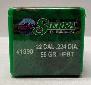 Sierra GameKing 1390 .22 Cal 55 gr HPBT Bullets-100cnt Nexgen Outfitters Sierra GameKing 1390 .22 Cal 55 gr HPBT Bullets-100cnt Nexgen Outfitters