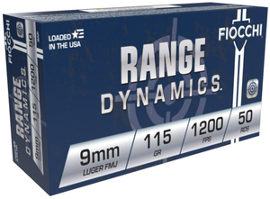 Fiocchi Range Dynamics 9mm Luger 115gr Full Metal Jacket 50Rnd Handgun Ammunition Nexgen Outfitters Fiocchi Range Dynamics 9mm Luger 115gr Full Metal Jacket 50Rnd Handgun Ammunition Nexgen Outfitters