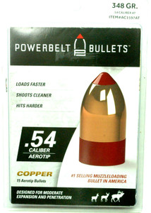 PowerBelt .54 Cal Black Powder AeroTip 348 gr. 15 pk. Nexgen Outfitters