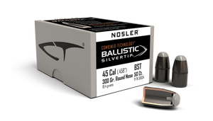 Nosler Ballistic Silver Tip 51834 .45 Cal 300 gr Round Nose Bullets-50cnt Nexgen Outfitters