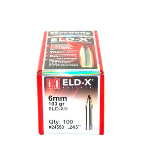 Hornady ELD-X 6mm 103 gr Bullets-100cnt Nexgen Outfitters Hornady ELD-X 6mm 103 gr Bullets-100cnt Nexgen Outfitters