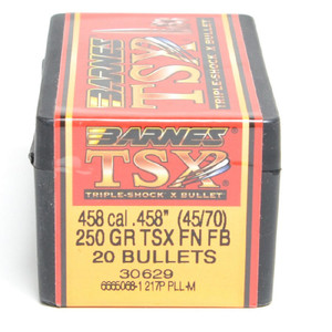 Barnes Bullets Triple-Shock X (TSX) .45-70 Government 250 gr Hollow Point Flat Base Bullets -20cnt Nexgen Outfitters Barnes Bullets Triple-Shock X (TSX) .45-70 Government 250 gr Hollow Point Flat Base Bullets -20cnt Nexgen Outfitters