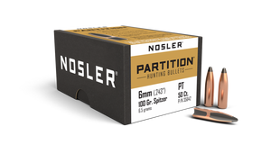Nosler Partition 35642 6mm 100 gr Spitzer Bullets-50cnt Nexgen Outfitters Nosler Partition 35642 6mm 100 gr Spitzer Bullets-50cnt Nexgen Outfitters
