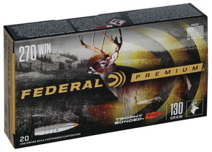 Federal Premium .270 Winchester 130gr Trophy Bonded Tip 20Rnd Rifle Ammunition Nexgen Outfitters Federal Premium .270 Winchester 130gr Trophy Bonded Tip 20Rnd Rifle Ammunition Nexgen Outfitters