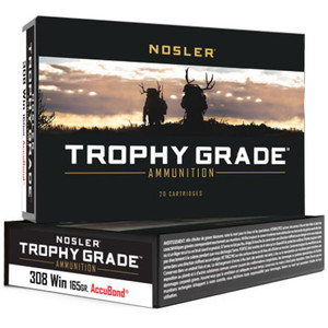 Nosler Trophy Grade .308 Winchester 165gr AccuBond 20Rnd Rifle Ammunition Nexgen Outfitters Nosler Trophy Grade .308 Winchester 165gr AccuBond 20Rnd Rifle Ammunition Nexgen Outfitters