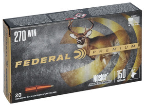 Federal Premium .270 Winchester 150gr Nosler Partition 20Rnd Rifle Ammunition Nexgen Outfitters Federal Premium .270 Winchester 150gr Nosler Partition 20Rnd Rifle Ammunition Nexgen Outfitters