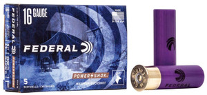Federal Power-Shok Buckshot 16 Gauge 2.75" 12 Pellets 1 Buck Shot 5 Box Nexgen Outfitters Federal Power-Shok Buckshot 16 Gauge 2.75" 12 Pellets 1 Buck Shot 5 Box Nexgen Outfitters
