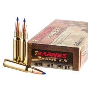 Barnes VOR-TX Rifle .308 Winchester 168gr Tipped TSX Boat Tail 20Rnd Rifle Ammunition Nexgen Outfitters Barnes VOR-TX Rifle .308 Winchester 168gr Tipped TSX Boat Tail 20Rnd Rifle Ammunition Nexgen Outfitters