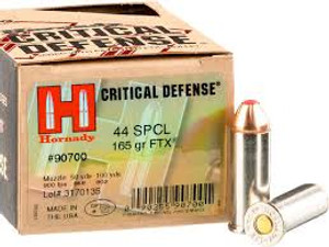 Hornady Critical Defense .44 S&W Special 165gr FTX 20Rnd Handgun Ammunition Nexgen Outfitters Hornady Critical Defense .44 S&W Special 165gr FTX 20Rnd Handgun Ammunition Nexgen Outfitters