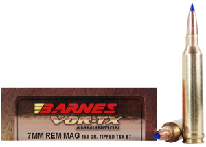 Barnes VOR-TX Rifle 7mm Remington Magnum 150gr Tipped TSX Boat Tail 20Rnd Rifle Ammunition Nexgen Outfitters Barnes VOR-TX Rifle 7mm Remington Magnum 150gr Tipped TSX Boat Tail 20Rnd Rifle Ammunition Nexgen Outfitters