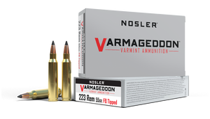 Nosler Varmageddon .223 Remington 55gr Tipped Point Flat Base 20Rnd Rifle Ammunition Nexgen Outfitters Nosler Varmageddon .223 Remington 55gr Tipped Point Flat Base 20Rnd Rifle Ammunition Nexgen Outfitters