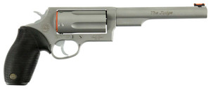 SH83892 Taurus Judge Magnum Revolver .45 Colt/.410 Ga 6-1/2" Barrel 5-Rds Stainless Steel Nexgen Outfitters SH83892 Taurus Judge Magnum Revolver .45 Colt/.410 Ga 6-1/2" Barrel 5-Rds Stainless Steel Nexgen Outfitters
