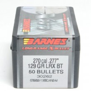 Barnes Bullets Long-Range X (LRX) .270 Winchester 129 gr Polymer Tip Boat-Tail Bullets -50cnt Nexgen Outfitters Barnes Bullets Long-Range X (LRX) .270 Winchester 129 gr Polymer Tip Boat-Tail Bullets -50cnt Nexgen Outfitters