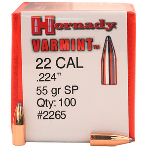 .22 Caliber (0.224" Diameter) Bullets - 55 Grains .22 Caliber (0.224" Diameter) Bullets - 55 Grains