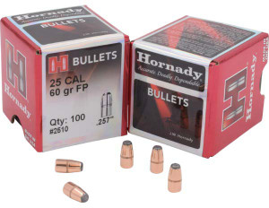 Hornady Traditional/FMJ .25 Cal 60 gr FP Bullets-100cnt Nexgen Outfitters Hornady Traditional/FMJ .25 Cal 60 gr FP Bullets-100cnt Nexgen Outfitters