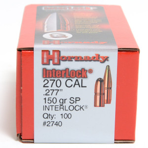 Hornady InterLock .270 Cal 150 gr SP Bullets-100cnt Nexgen Outfitters Hornady InterLock .270 Cal 150 gr SP Bullets-100cnt Nexgen Outfitters