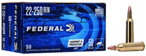 Federal American Eagle Varmint & Predator .22-250 Remington 50gr Jacketed Hollow Point 50Rnd Rifle Ammunition Nexgen Outfitters Federal American Eagle Varmint & Predator .22-250 Remington 50gr Jacketed Hollow Point 50Rnd Rifle Ammunition Nexgen Outfitters