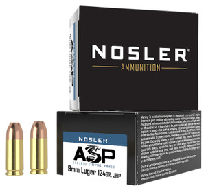 Nosler Assured Stopping Power 9mm Luger 124gr JHP 20Rnd Handgun Ammo Nexgen Outfitters Nosler Assured Stopping Power 9mm Luger 124gr JHP 20Rnd Handgun Ammo Nexgen Outfitters