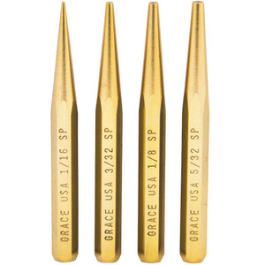 ZABSP4 Grace USA Brass Punch Set - Starter, 4 Pieces Nexgen Outfitters ZABSP4 Grace USA Brass Punch Set - Starter, 4 Pieces Nexgen Outfitters