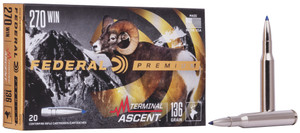 Federal Terminal Ascent .270 Winchester 136gr Slipstream Poly Tip 20Rnd Rifle Ammunition Nexgen Outfitters Federal Terminal Ascent .270 Winchester 136gr Slipstream Poly Tip 20Rnd Rifle Ammunition Nexgen Outfitters