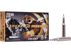 Federal Terminal Ascent .270 Winchester Short Magnum 136gr Slipstream Poly Tip 20Rnd Rifle Ammunition Nexgen Outfitters Federal Terminal Ascent .270 Winchester Short Magnum 136gr Slipstream Poly Tip 20Rnd Rifle Ammunition Nexgen Outfitters