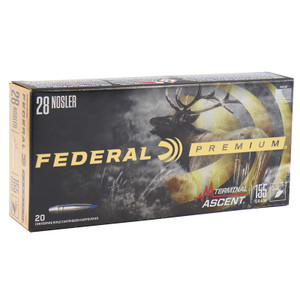 Federal Terminal Ascent .28 Nosler 155gr Slipstream Poly Tip 20Rnd Rifle Ammunition Nexgen Outfitters Federal Terminal Ascent .28 Nosler 155gr Slipstream Poly Tip 20Rnd Rifle Ammunition Nexgen Outfitters