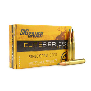 Sig Sauer Elite Hunter Tipped .30-06 Springfield 165gr Controlled Expansion Tip 20Rnd Rifle Ammunition