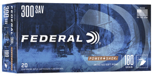 Federal Power-Shok .300 Savage 180gr Jacketed Soft Point 20Rnd Rifle Ammunition Nexgen Outfitters Federal Power-Shok .300 Savage 180gr Jacketed Soft Point 20Rnd Rifle Ammunition Nexgen Outfitters