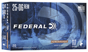 Federal Power-Shok .25-06 Remington 117gr Jacketed Soft Point 20Rnd Rifle Ammunition Nexgen Outfitters Federal Power-Shok .25-06 Remington 117gr Jacketed Soft Point 20Rnd Rifle Ammunition Nexgen Outfitters