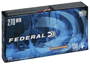 Federal Power-Shok .270 Winchester Short Magnum 130gr Jacketed Soft Point 20Rnd Rifle Ammunition Nexgen Outfitters Federal Power-Shok .270 Winchester Short Magnum 130gr Jacketed Soft Point 20Rnd Rifle Ammunition Nexgen Outfitters