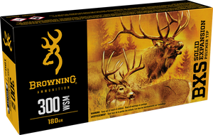 Browning BXS Solid Expansion .300 Winchester Short Magnum 180gr Poly Tipped Copper 20Rnd Rifle Ammunition Nexgen Outfitters Browning BXS Solid Expansion .300 Winchester Short Magnum 180gr Poly Tipped Copper 20Rnd Rifle Ammunition Nexgen Outfitters