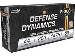 Fiocchi Defense Dynamics .44 Remington Mag 200gr Semi Jacketed Hollow Point 50Rnd Handgun Ammunition Nexgen Outfitters Fiocchi Defense Dynamics .44 Remington Mag 200gr Semi Jacketed Hollow Point 50Rnd Handgun Ammunition Nexgen Outfitters