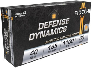 Fiocchi Defense Dynamics .40 S&W 165gr Jacketed Hollow Point 50Rnd Handgun Ammunition Nexgen Outfitters Fiocchi Defense Dynamics .40 S&W 165gr Jacketed Hollow Point 50Rnd Handgun Ammunition Nexgen Outfitters