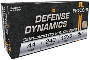 Fiocchi Defense Dynamics .44 Remington Mag 240gr Semi Jacketed Hollow Point 50Rnd Handgun Ammunition Nexgen Outfitters Fiocchi Defense Dynamics .44 Remington Mag 240gr Semi Jacketed Hollow Point 50Rnd Handgun Ammunition Nexgen Outfitters