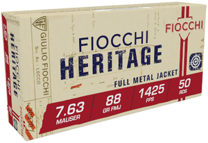 Fiocchi Training Dynamics 7.63 Mauser 88gr Full Metal Jacket 50Rnd Handgun Ammunition Nexgen Outfitters Fiocchi Training Dynamics 7.63 Mauser 88gr Full Metal Jacket 50Rnd Handgun Ammunition Nexgen Outfitters