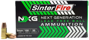 SinterFire 9mm 100gr NXG Lead Free 50Rnd Brass Case Handgun Ammunition Nexgen Outfitters SinterFire 9mm 100gr NXG Lead Free 50Rnd Brass Case Handgun Ammunition Nexgen Outfitters
