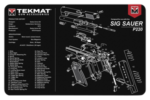 SH124468 TekMat Sig P220 Parts Diagram 11"x17" Original Cleaning Mat Nexgen Outfitters SH124468 TekMat Sig P220 Parts Diagram 11"x17" Original Cleaning Mat Nexgen Outfitters