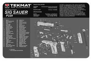SH124469 TekMat Sig P229 Parts Diagram 11"x17" Original Cleaning Mat Nexgen Outfitters